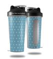 Decal Style Skin Wrap works with Blender Bottle 28oz Hearts Blue On White (BOTTLE NOT INCLUDED)