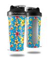 Decal Style Skin Wrap works with Blender Bottle 28oz Beach Flowers Blue Medium (BOTTLE NOT INCLUDED)