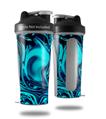 Decal Style Skin Wrap works with Blender Bottle 28oz Liquid Metal Chrome Neon Blue (BOTTLE NOT INCLUDED)