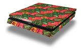 Vinyl Decal Skin Wrap compatible with Sony PlayStation 4 Slim Console Famingos and Flowers Coral (PS4 NOT INCLUDED)