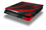 Vinyl Decal Skin Wrap compatible with Sony PlayStation 4 Slim Console Jagged Camo Red (PS4 NOT INCLUDED)