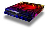 Vinyl Decal Skin Wrap compatible with Sony PlayStation 4 Slim Console Liquid Metal Chrome Flame Hot (PS4 NOT INCLUDED)