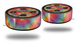 Skin Wrap Decal Set 2 Pack for Amazon Echo Dot 2 - Tie Dye Swirl 107 (2nd Generation ONLY - Echo NOT INCLUDED)