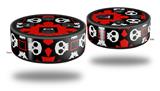 Skin Wrap Decal Set 2 Pack for Amazon Echo Dot 2 - Goth Punk Skulls (2nd Generation ONLY - Echo NOT INCLUDED)
