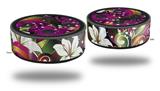 Skin Wrap Decal Set 2 Pack for Amazon Echo Dot 2 - Grungy Flower Bouquet (2nd Generation ONLY - Echo NOT INCLUDED)