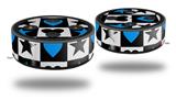 Skin Wrap Decal Set 2 Pack for Amazon Echo Dot 2 - Hearts And Stars Blue (2nd Generation ONLY - Echo NOT INCLUDED)