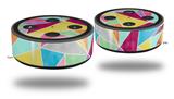 Skin Wrap Decal Set 2 Pack for Amazon Echo Dot 2 - Brushed Geometric (2nd Generation ONLY - Echo NOT INCLUDED)