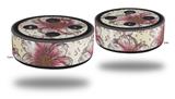 Skin Wrap Decal Set 2 Pack for Amazon Echo Dot 2 - Flowers Pattern 23 (2nd Generation ONLY - Echo NOT INCLUDED)