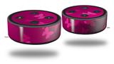 Skin Wrap Decal Set 2 Pack for Amazon Echo Dot 2 - Bokeh Butterflies Hot Pink (2nd Generation ONLY - Echo NOT INCLUDED)