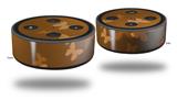 Skin Wrap Decal Set 2 Pack for Amazon Echo Dot 2 - Bokeh Butterflies Orange (2nd Generation ONLY - Echo NOT INCLUDED)