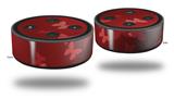 Skin Wrap Decal Set 2 Pack for Amazon Echo Dot 2 - Bokeh Butterflies Red (2nd Generation ONLY - Echo NOT INCLUDED)