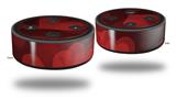 Skin Wrap Decal Set 2 Pack for Amazon Echo Dot 2 - Bokeh Hearts Red (2nd Generation ONLY - Echo NOT INCLUDED)