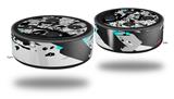 Skin Wrap Decal Set 2 Pack for Amazon Echo Dot 2 - Baja 0018 Neon Teal (2nd Generation ONLY - Echo NOT INCLUDED)