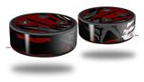 Skin Wrap Decal Set 2 Pack for Amazon Echo Dot 2 - Baja 0040 Red Dark (2nd Generation ONLY - Echo NOT INCLUDED)