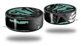 Skin Wrap Decal Set 2 Pack for Amazon Echo Dot 2 - Baja 0040 Seafoam Green (2nd Generation ONLY - Echo NOT INCLUDED)