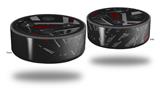 Skin Wrap Decal Set 2 Pack for Amazon Echo Dot 2 - Baja 0023 Red Dark (2nd Generation ONLY - Echo NOT INCLUDED)
