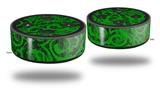Skin Wrap Decal Set 2 Pack for Amazon Echo Dot 2 - Folder Doodles Green (2nd Generation ONLY - Echo NOT INCLUDED)