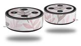 Skin Wrap Decal Set 2 Pack for Amazon Echo Dot 2 - Watercolor Leaves (2nd Generation ONLY - Echo NOT INCLUDED)