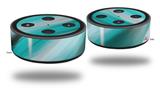 Skin Wrap Decal Set 2 Pack for Amazon Echo Dot 2 - Paint Blend Teal (2nd Generation ONLY - Echo NOT INCLUDED)