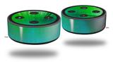 Skin Wrap Decal Set 2 Pack for Amazon Echo Dot 2 - Bent Light Greenish (2nd Generation ONLY - Echo NOT INCLUDED)