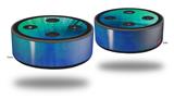 Skin Wrap Decal Set 2 Pack for Amazon Echo Dot 2 - Bent Light Seafoam Greenish (2nd Generation ONLY - Echo NOT INCLUDED)