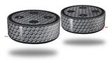 Skin Wrap Decal Set 2 Pack for Amazon Echo Dot 2 - Mesh Metal Hex (2nd Generation ONLY - Echo NOT INCLUDED)