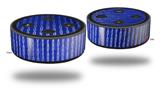 Skin Wrap Decal Set 2 Pack for Amazon Echo Dot 2 - Binary Rain Blue (2nd Generation ONLY - Echo NOT INCLUDED)
