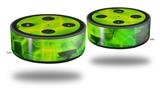 Skin Wrap Decal Set 2 Pack for Amazon Echo Dot 2 - Cubic Shards Green (2nd Generation ONLY - Echo NOT INCLUDED)