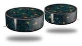 Skin Wrap Decal Set 2 Pack for Amazon Echo Dot 2 - Green Starry Night (2nd Generation ONLY - Echo NOT INCLUDED)