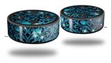 Skin Wrap Decal Set 2 Pack for Amazon Echo Dot 2 - Blue Flower Bomb Starry Night (2nd Generation ONLY - Echo NOT INCLUDED)