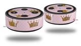 Skin Wrap Decal Set 2 Pack for Amazon Echo Dot 2 - Golden Crown (2nd Generation ONLY - Echo NOT INCLUDED)