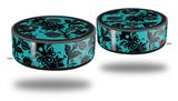Skin Wrap Decal Set 2 Pack for Amazon Echo Dot 2 - Peppered Flower (2nd Generation ONLY - Echo NOT INCLUDED)