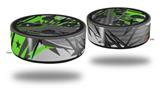 Skin Wrap Decal Set 2 Pack for Amazon Echo Dot 2 - Baja 0032 Neon Green (2nd Generation ONLY - Echo NOT INCLUDED)