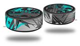Skin Wrap Decal Set 2 Pack for Amazon Echo Dot 2 - Baja 0032 Neon Teal (2nd Generation ONLY - Echo NOT INCLUDED)