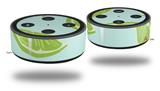 Skin Wrap Decal Set 2 Pack compatible with Amazon Echo Dot 2 Limes Blue (2nd Generation ONLY - Echo NOT INCLUDED)