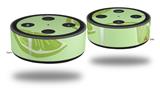 Skin Wrap Decal Set 2 Pack compatible with Amazon Echo Dot 2 Limes Green (2nd Generation ONLY - Echo NOT INCLUDED)