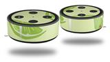 Skin Wrap Decal Set 2 Pack compatible with Amazon Echo Dot 2 Limes Yellow (2nd Generation ONLY - Echo NOT INCLUDED)