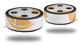 Skin Wrap Decal Set 2 Pack compatible with Amazon Echo Dot 2 Oranges (2nd Generation ONLY - Echo NOT INCLUDED)