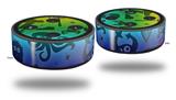 Skin Wrap Decal Set 2 Pack for Amazon Echo Dot 2 - Cute Rainbow Monsters (2nd Generation ONLY - Echo NOT INCLUDED)