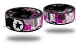 Skin Wrap Decal Set 2 Pack for Amazon Echo Dot 2 - Pink Star Splatter (2nd Generation ONLY - Echo NOT INCLUDED)