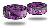 Skin Wrap Decal Set 2 Pack for Amazon Echo Dot 2 - Butterfly Graffiti (2nd Generation ONLY - Echo NOT INCLUDED)