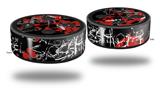 Skin Wrap Decal Set 2 Pack for Amazon Echo Dot 2 - Emo Graffiti (2nd Generation ONLY - Echo NOT INCLUDED)
