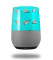 Decal Style Skin Wrap for Google Home Original - Paper Planes Neon Teal (GOOGLE HOME NOT INCLUDED)