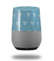Decal Style Skin Wrap for Google Home Original - Hearts Blue On White (GOOGLE HOME NOT INCLUDED)