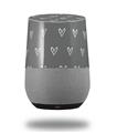 Decal Style Skin Wrap for Google Home Original - Hearts Gray On White (GOOGLE HOME NOT INCLUDED)