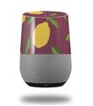 Decal Style Skin Wrap for Google Home Original - Lemon Leaves Burgandy (GOOGLE HOME NOT INCLUDED)