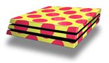 Vinyl Decal Skin Wrap compatible with Sony PlayStation 4 Pro Console Kearas Polka Dots Pink And Yellow (PS4 NOT INCLUDED)