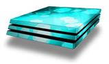Vinyl Decal Skin Wrap compatible with Sony PlayStation 4 Pro Console Bokeh Hex Neon Teal (PS4 NOT INCLUDED)