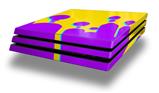 Vinyl Decal Skin Wrap compatible with Sony PlayStation 4 Pro Console Drip Purple Yellow Teal (PS4 NOT INCLUDED)