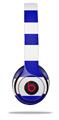 WraptorSkinz Skin Decal Wrap compatible with Beats Solo 2 and Solo 3 Wireless Headphones Psycho Stripes Blue and White (HEADPHONES NOT INCLUDED)